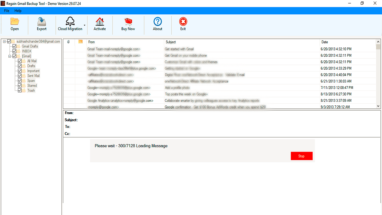 Enter Login Details of Gmail Account